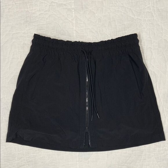 Athleta Black Tie Front Mini Skort Casual size 10 - Picture 1 of 8